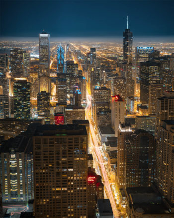 Wandbild chicago skyline